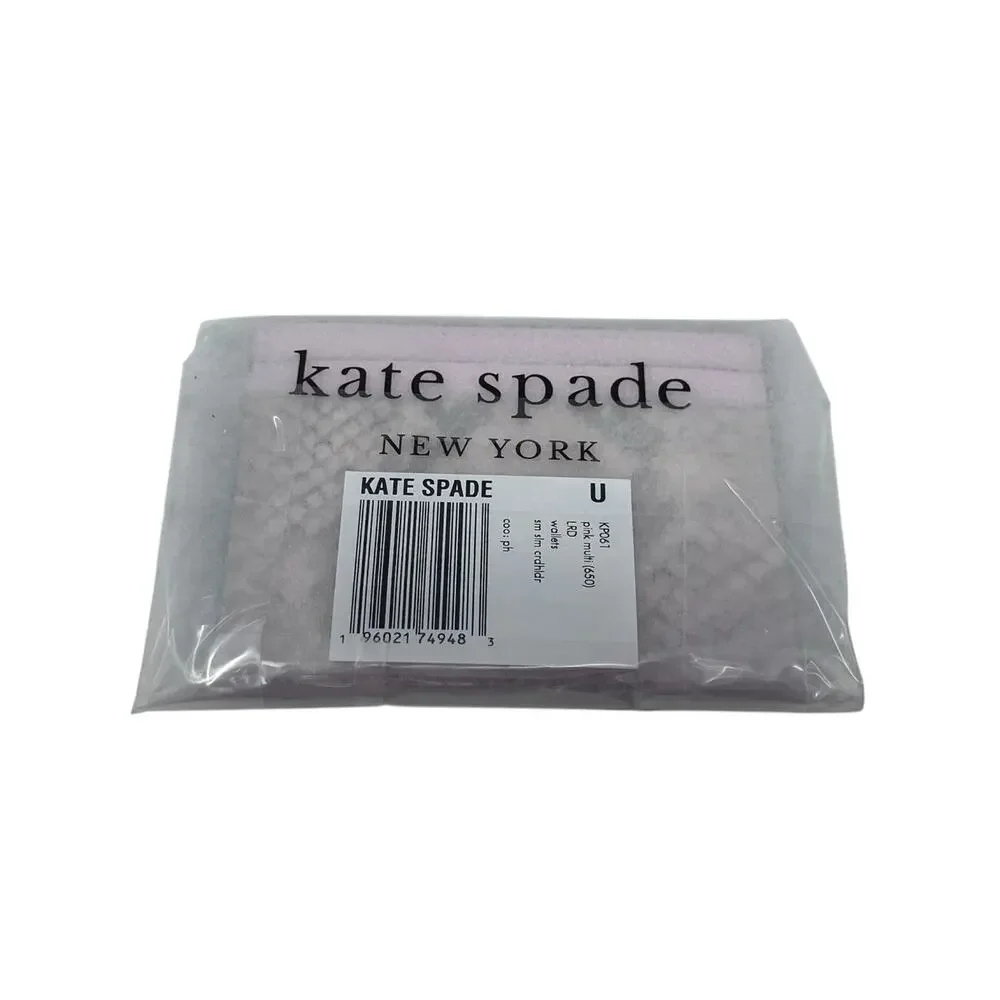 Kate Spade New York Spade Flower Card Holder Wallet NWT Neutral